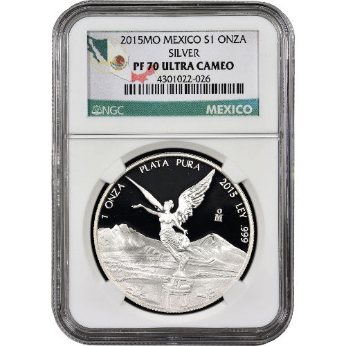 2015 1 oz Proof Mexican Silver Libertad Coin NGC PF70 UCAM
