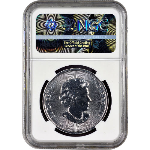 2016 1.25 oz $8 Canadian Silver Bison Coin NGC MS70 ER
