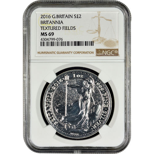 2016 1 oz British Silver Britannia Coin NGC MS69 TF