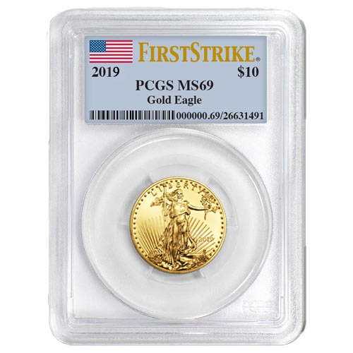 2019 1/4 oz American Gold Eagle Coin PCGS MS69 FS