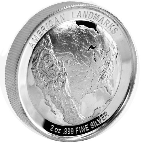2 oz Elemetal Pearl Harbor Ultra High Relief Silver Round (US Landmarks Series #3, New)