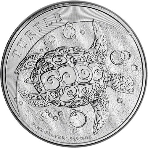 2016 2 oz New Zealand Silver $5 Niue Hawksbill Turtle Coin (BU)