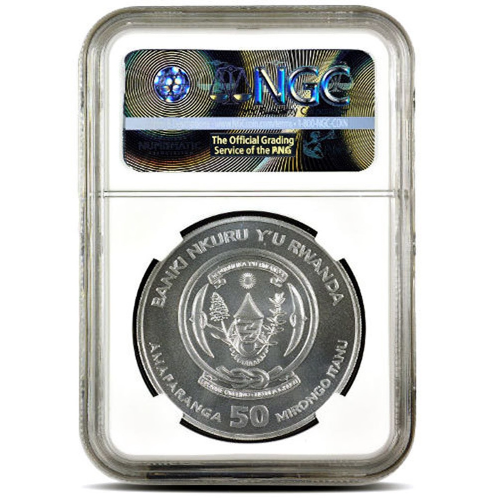 2016 1 oz Rwandan Meerkat Silver Coin NGC MS69