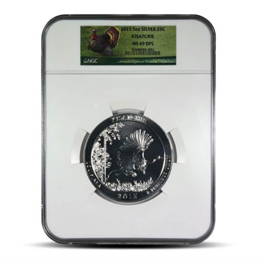 2015 5 oz ATB Kisatchie Silver Coin NGC MS69 DPL