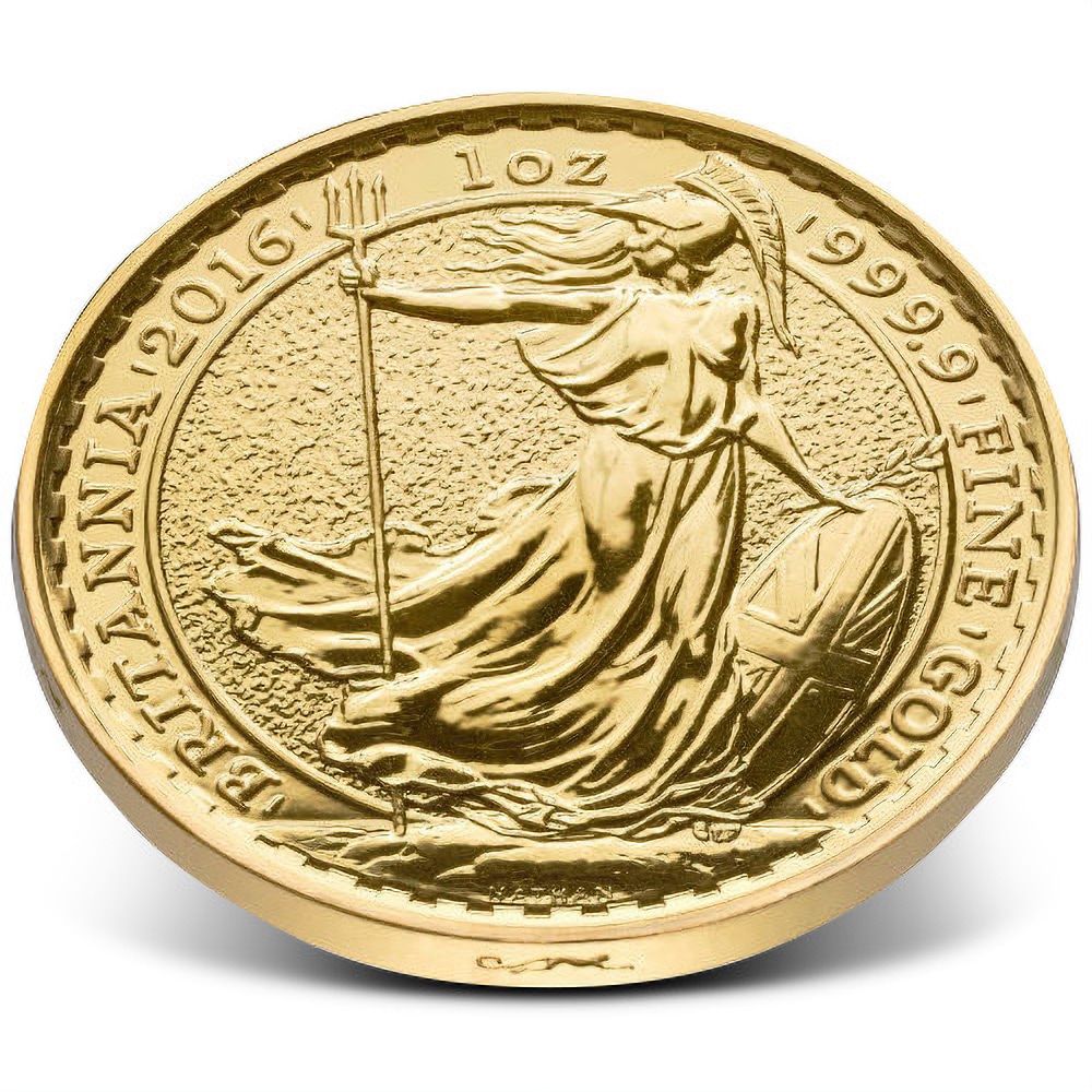 2016 1 oz British Gold Britannia Lunar Monkey Edge Privy Coin (BU)