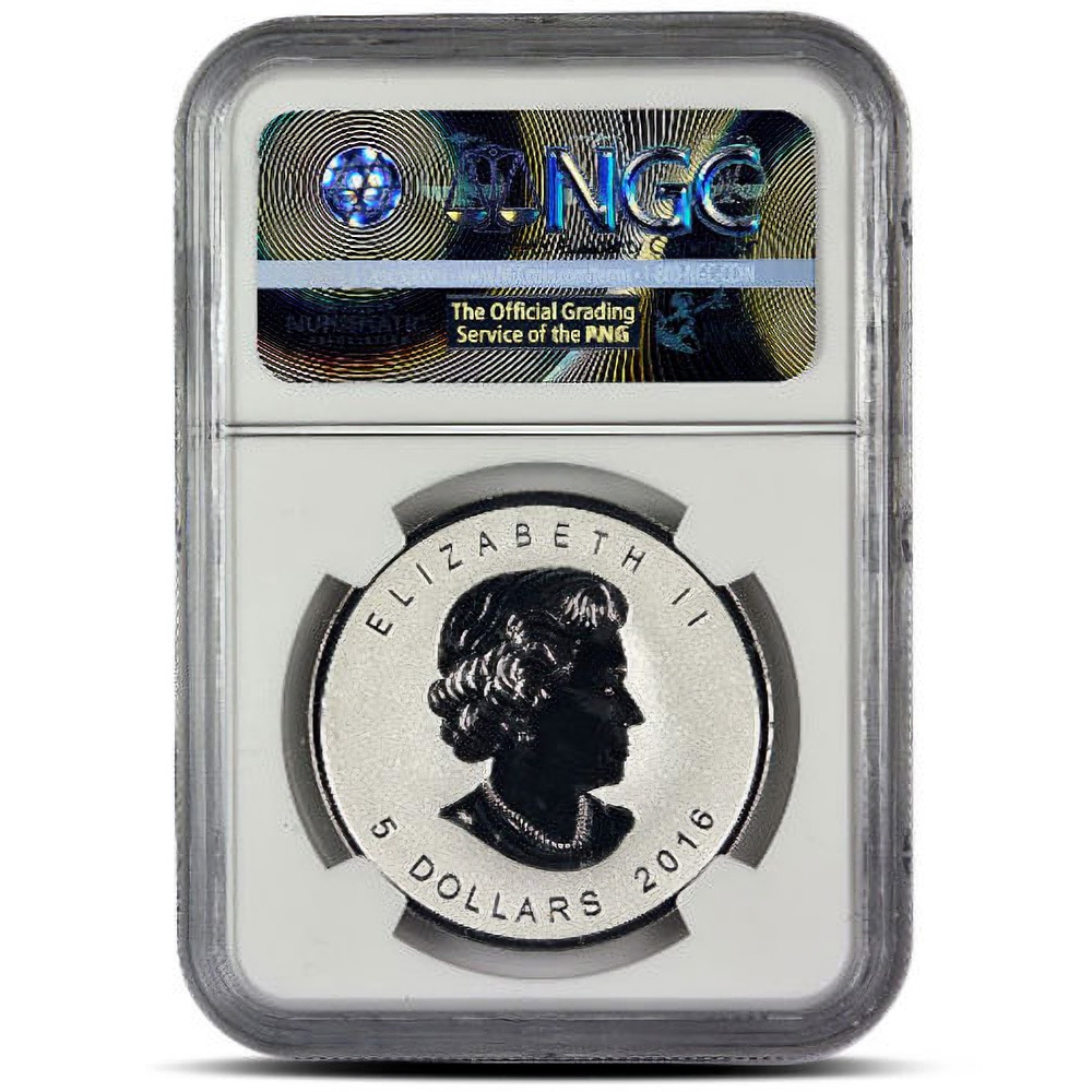 2016 1 oz Grizzly Bear Privy Canadian Silver Maple Leaf Reverse Proof NGC PF70 ER