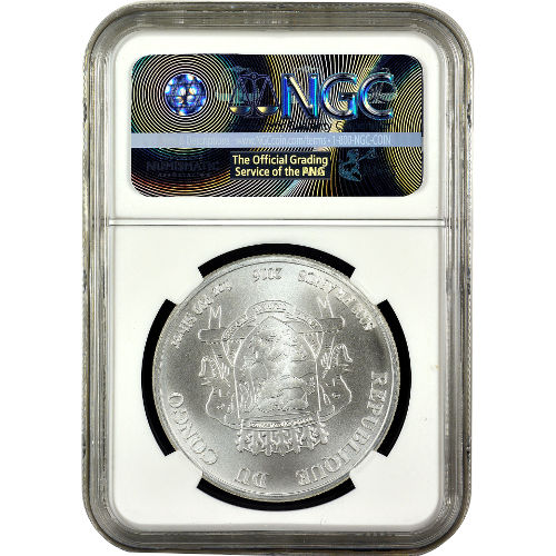 2016 1 oz Congo Silver African Lion Coin NGC MS70