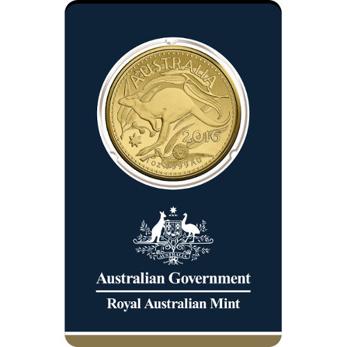 2016 1 oz Royal Australian Mint Gold Kangaroo Coin (BU w/ Assay)