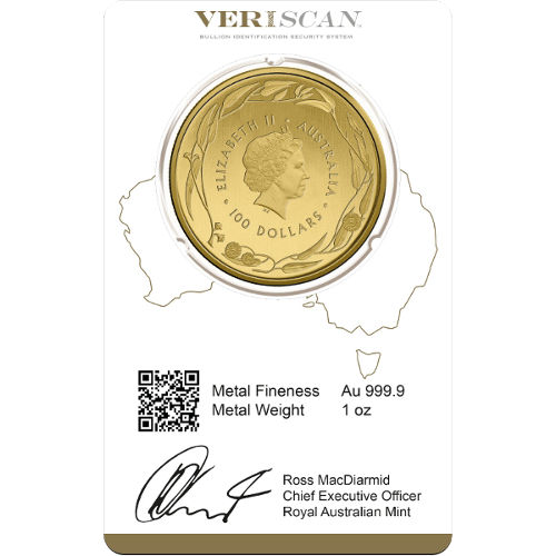 2016 1 oz Royal Australian Mint Gold Kangaroo Coin (BU w/ Assay)