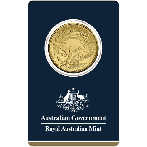 2016 1/2 oz Royal Australian Mint Gold Kangaroo Coin (BU w/ Assay)