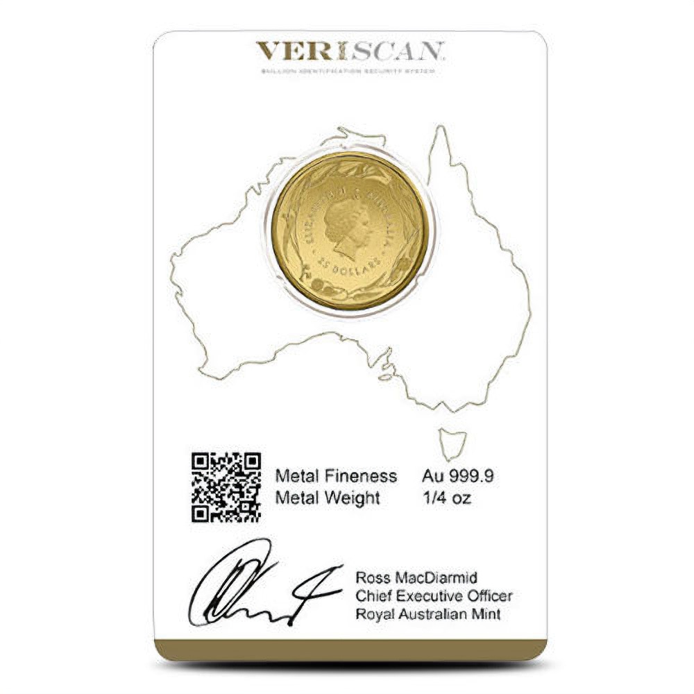 2016 1/4 oz Royal Australian Mint Gold Kangaroo Coin (BU w/ Assay)