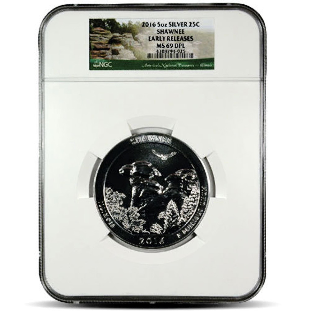 2016 5 oz ATB Shawnee National Forest Silver Coin NGC MS69 DPL ER