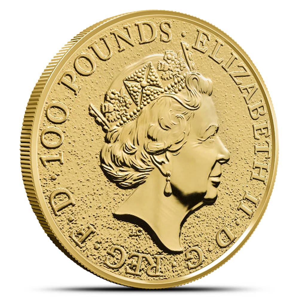 2016 1 oz British Gold Queen's Beast Lion Coin (BU)