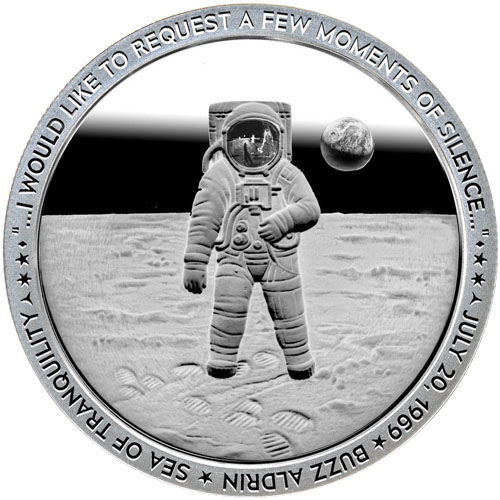 1 oz Apollo 11 Moment of Silence Silver Round (Proof-Like, New)