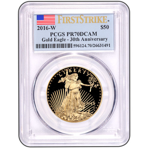 2016-W 1 oz Proof American Gold Eagle Coin PCGS PR70 DCAM FS