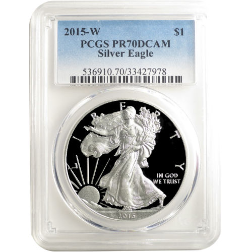 2015-W 1 oz Proof American Silver Eagle Coin PCGS PR70 DCAM