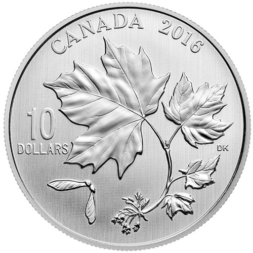 2016 Canadian 1/2 oz $10 Silver Maple Leaf Coin