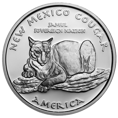 2015 1 oz Proof New Mexico Navajo Cougar Silver Coin
