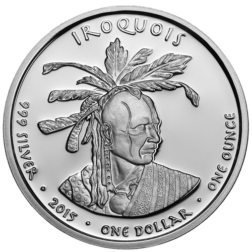 2015 1 oz Proof Pennsylvania Iroquois Skunk Silver Coin