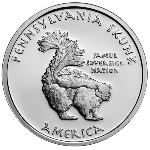 2015 1 oz Proof Pennsylvania Iroquois Skunk Silver Coin