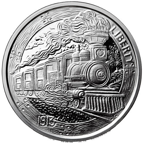 1 oz Proof Train Silver Round (Hobo Nickel Series #2, New w/ CoA)
