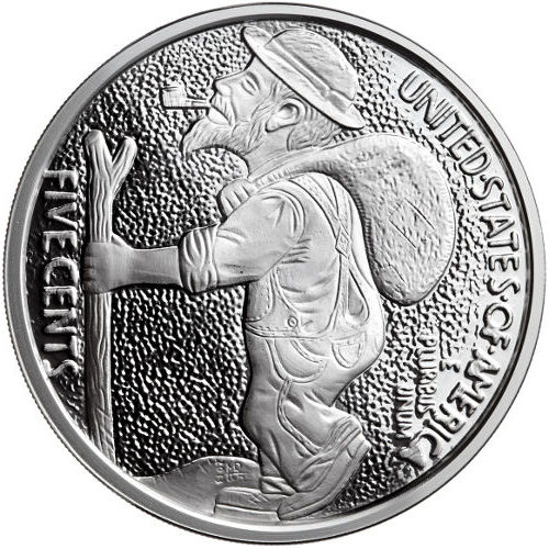 1 oz Proof Train Silver Round (Hobo Nickel Series #2, New w/ CoA)