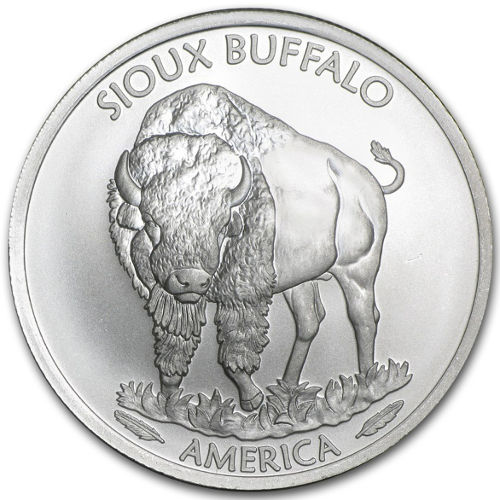 2015 1 oz Sioux Buffalo Silver Coin
