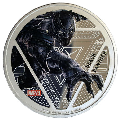2016 1 oz Proof Fiji Captain America: Civil War Black Panther Silver Coin