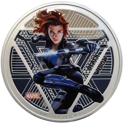 2016 1 oz Proof Fiji Captain America: Civil War Black Widow Silver Coin