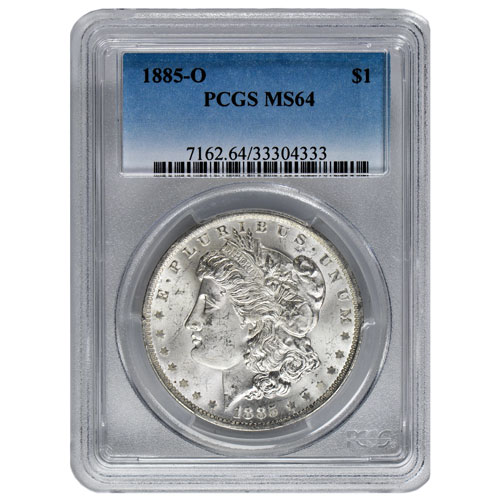 Morgan Silver Dollar Coin PCGS MS64 (1878-1904)