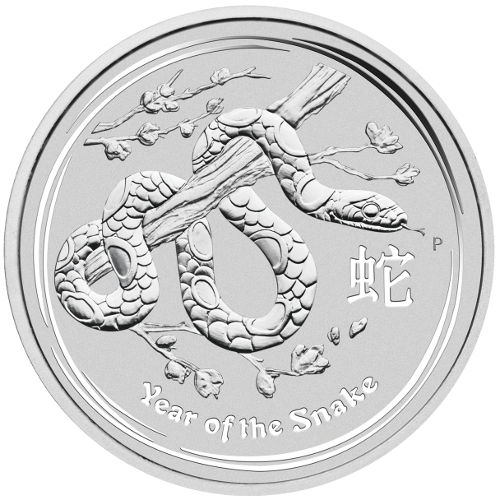 2013 1 oz Australian Silver Lunar Snake Coin