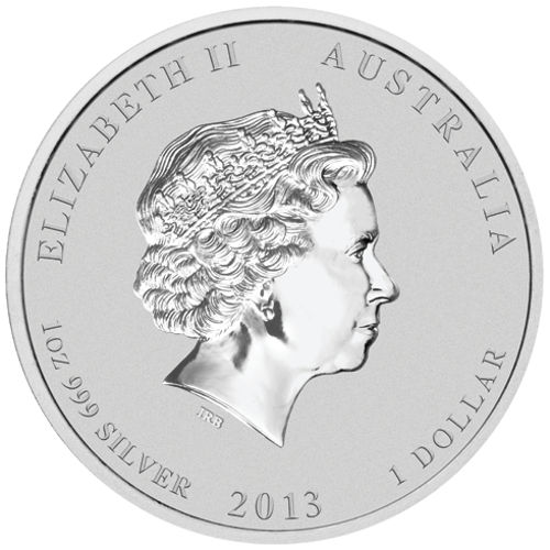 2013 1 oz Australian Silver Lunar Snake Coin