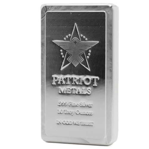 10 oz Patriot Metals Stacker Silver Bar (New)