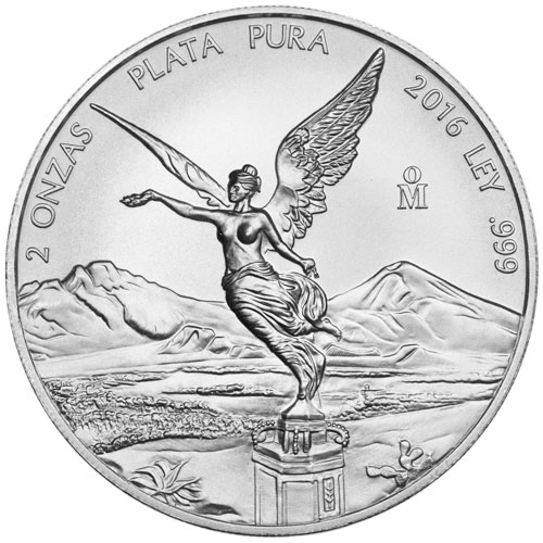 2016 2 oz Mexican Silver Libertad Coin (BU)