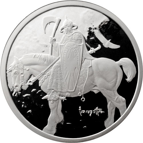 5 oz Proof Frank Frazetta Legacy Collection Death Dealer Silver Round (New w/ CoA)