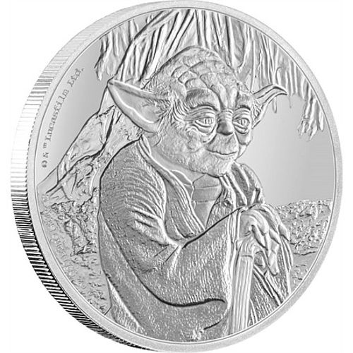 2016 1 oz Niue Silver Star Wars Yoda Coin (Box + CoA)