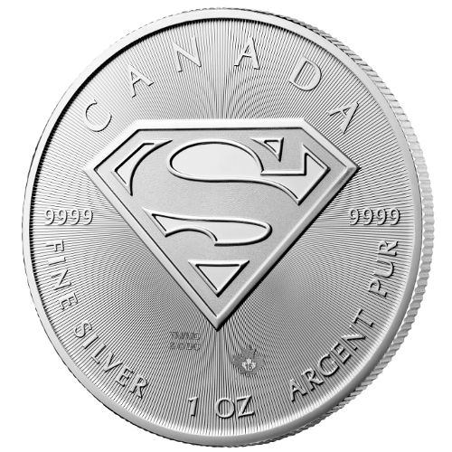 2016 1 oz Canadian Silver Superman Shield Coin