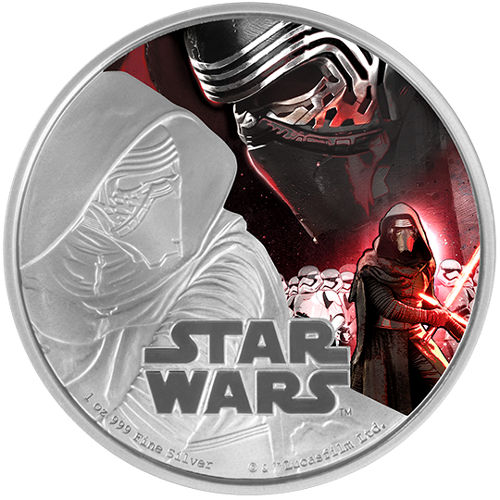 2016 1 oz Niue Silver Star Wars Kylo Ren Coin (Box + CoA)
