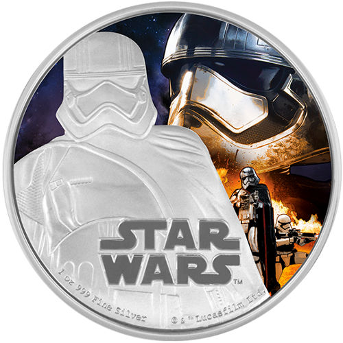 2016 1 oz Niue Silver Star Wars Captain Phasma Coin (Box + CoA)