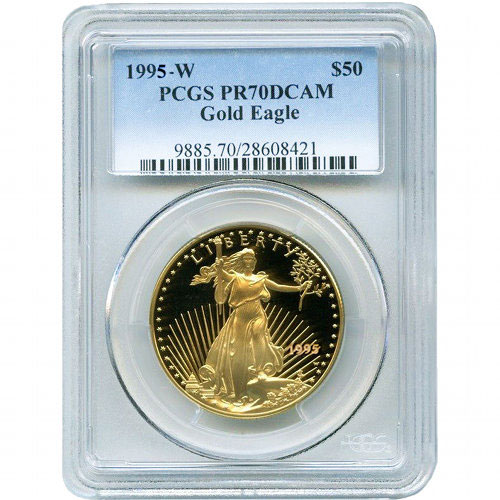 1995-W 1 oz Proof American Gold Eagle Coin PCGS PR70 DCAM