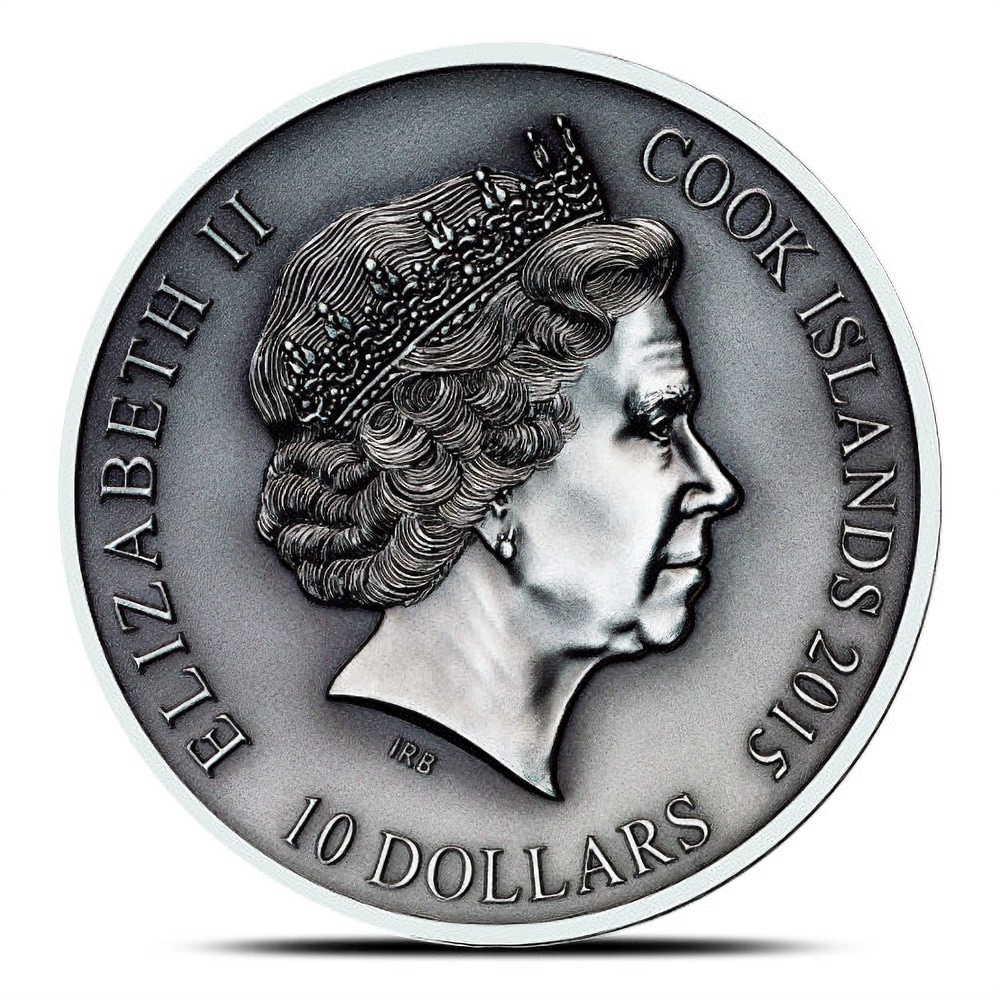 2016 2 oz Cook Islands Silver Norse God Loki Proof Coin (Ultra High Relief)