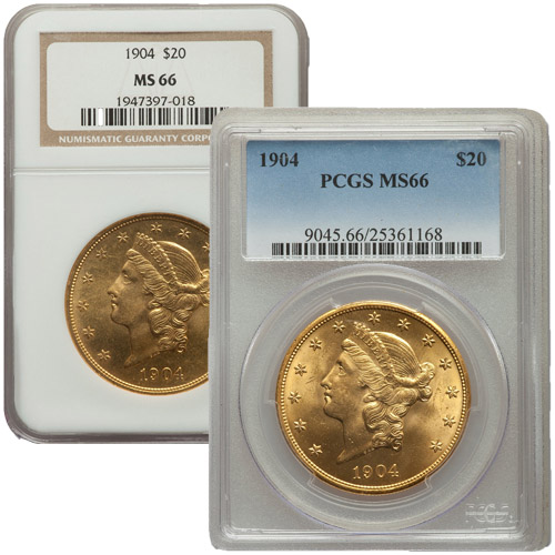 Pre-33 $20 Liberty Gold Double Eagle Coin MS66 (PCGS or NGC)