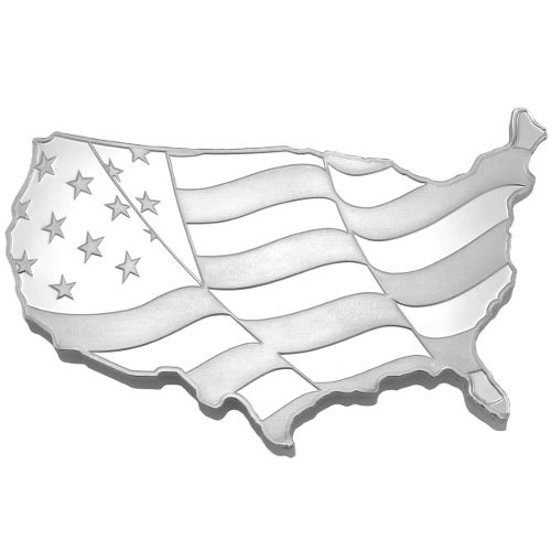 5 oz Elemetal USA Flag Silver Bar (New)