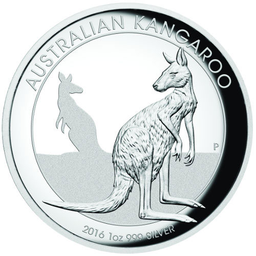 2016 1 oz Proof Australian Silver Kangaroo Coin (High Relief)