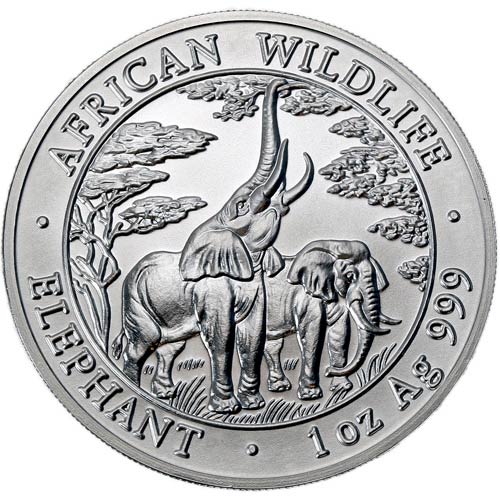 2003 1 oz Zambian Silver Elephant Coin (BU)