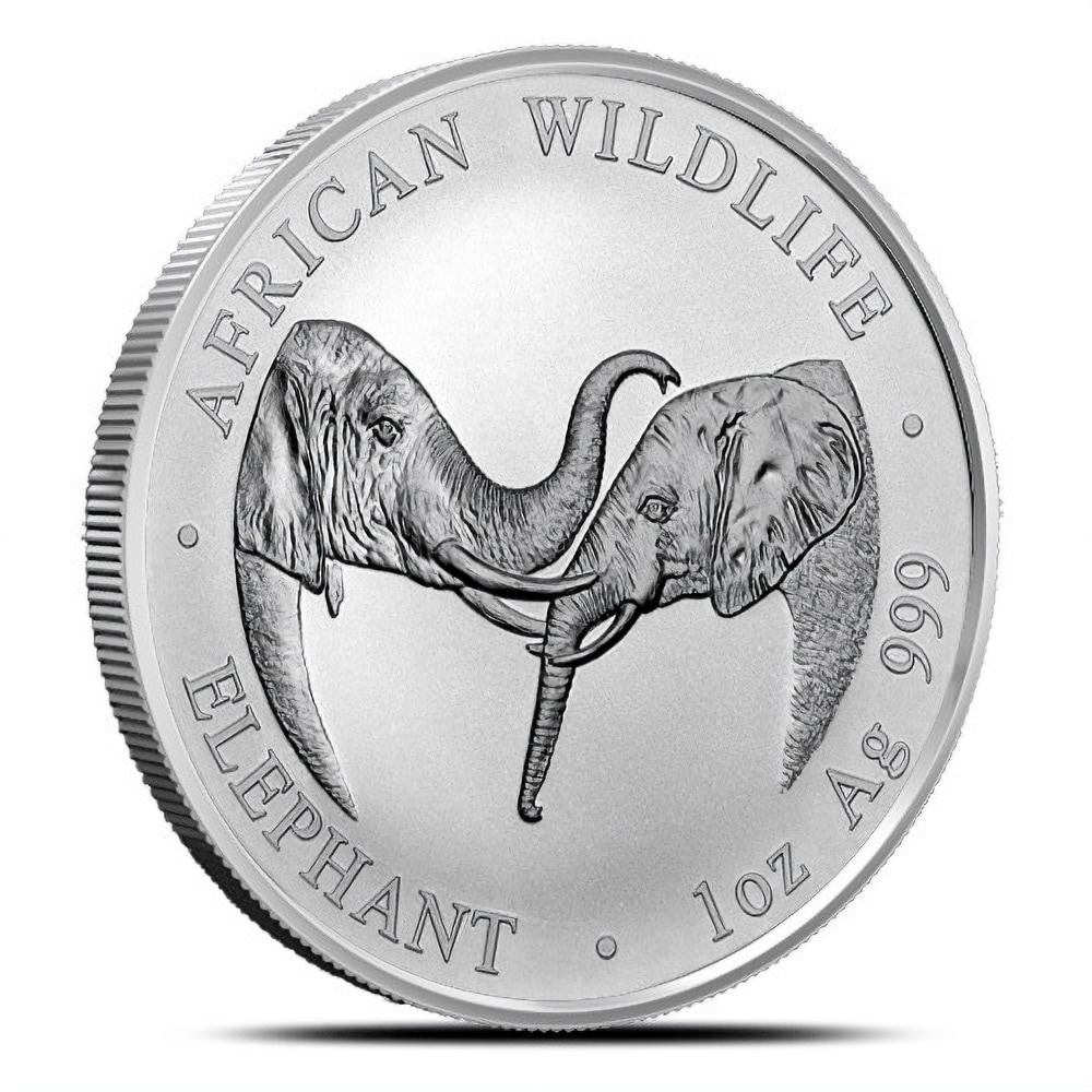 2002 1 oz Zambian Silver Elephant Coin (BU)