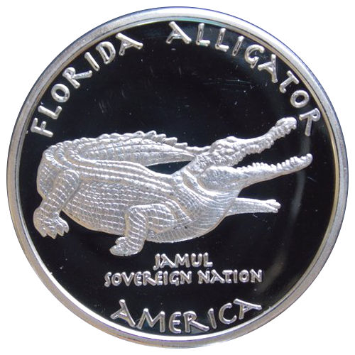 2016 1 oz Proof Florida Seminole Alligator Silver Coin