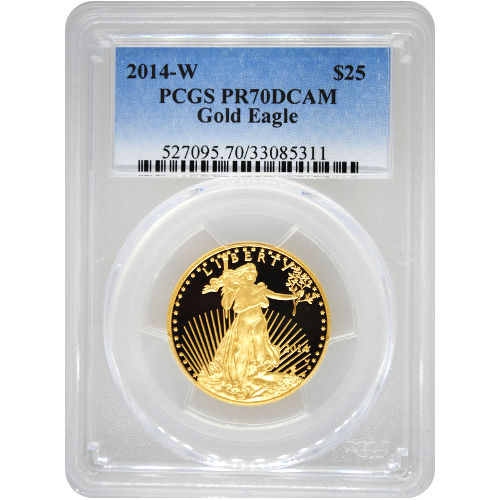 2014-W 1/2 oz Proof American Gold Eagle Coin PCGS PR70 DCAM