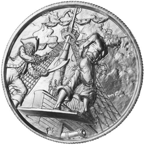2 oz Elemetal The Plank Ultra High Relief Silver Round (Privateer Series #5, New)