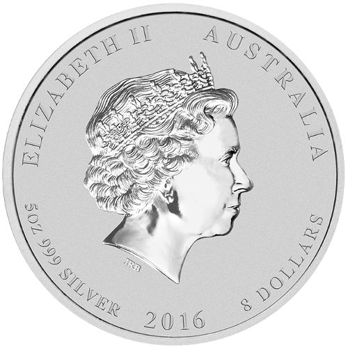 2016 5 oz Australian Silver Lunar Monkey King Coin (BU)